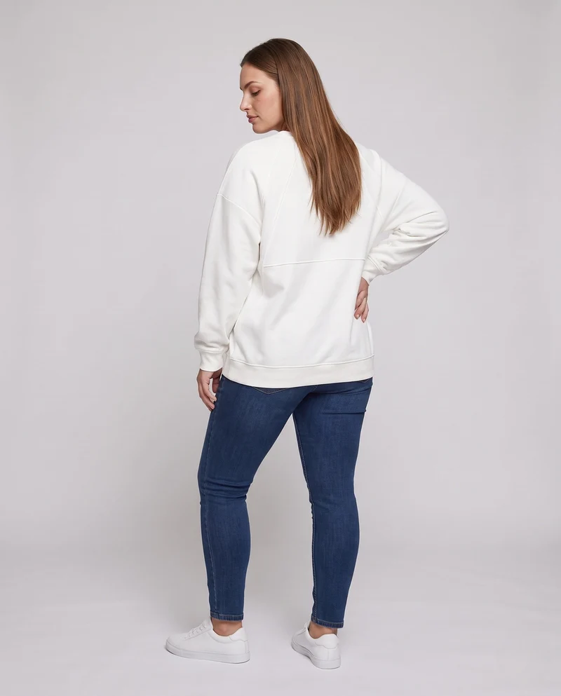 Unisex Oversize-Sweatshirt mit Raglanärmeln und geripptem Saum