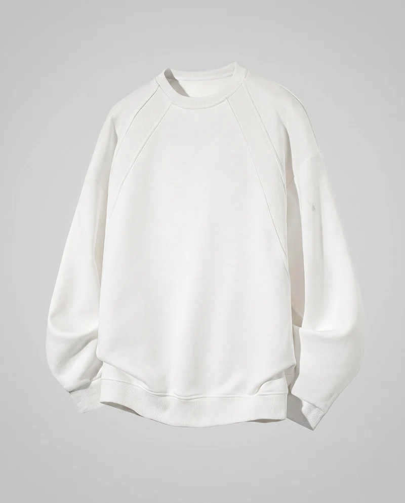 Unisex Oversize-Sweatshirt mit Raglanärmeln und geripptem Saum