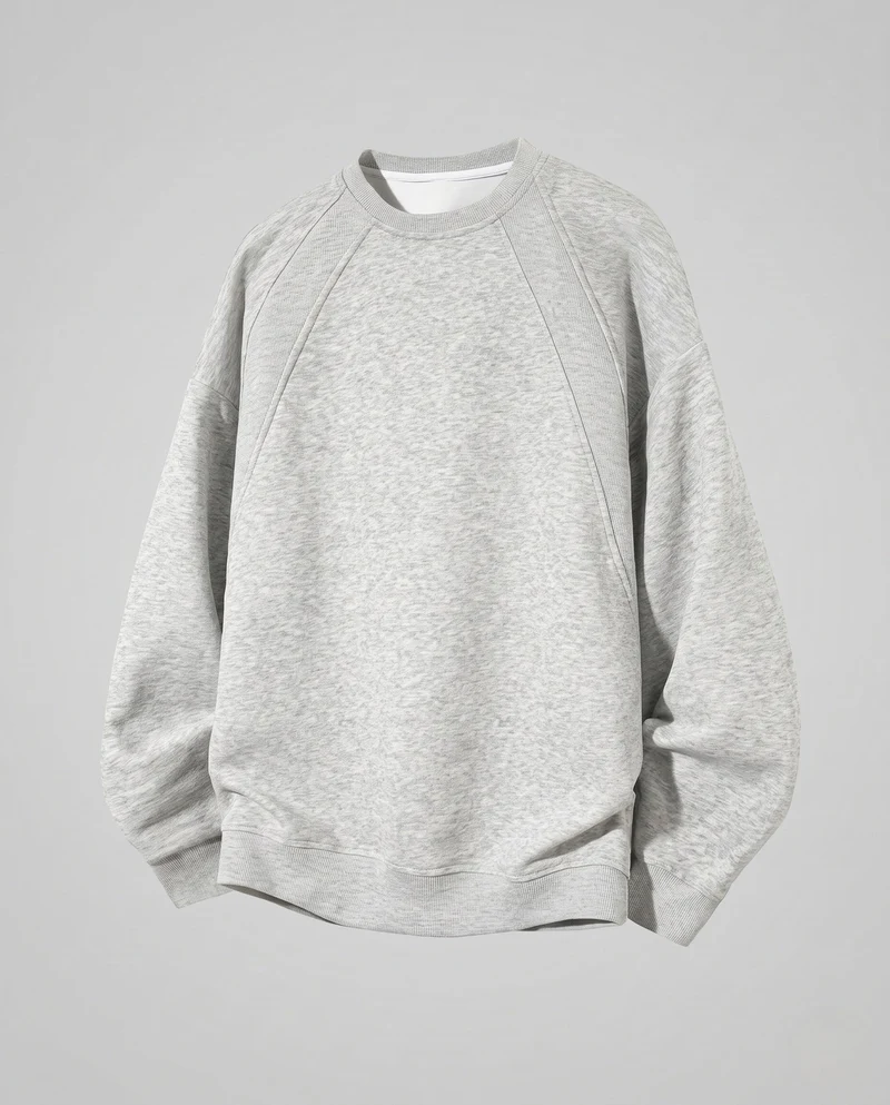 Unisex Oversize-Sweatshirt mit Raglanärmeln und geripptem Saum