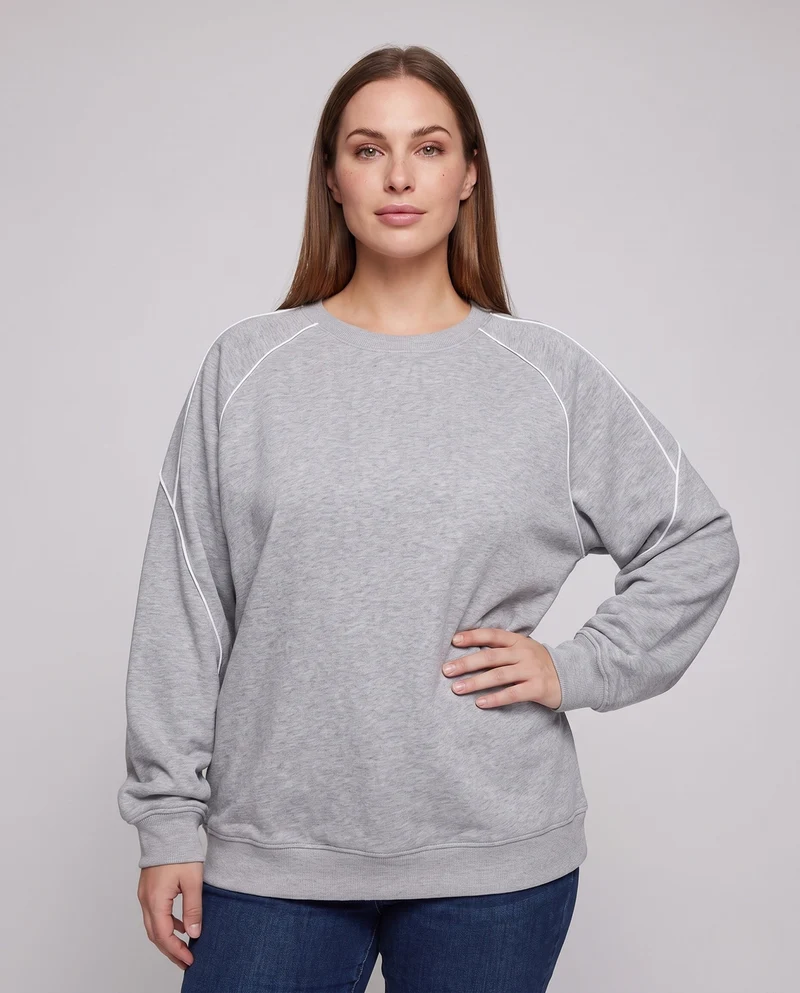 Unisex Oversize-Sweatshirt mit reflektierenden Nahtdetails