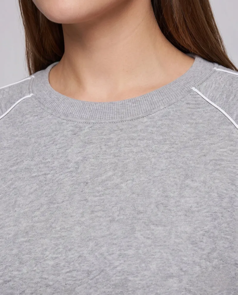 Unisex Oversize-Sweatshirt mit reflektierenden Nahtdetails