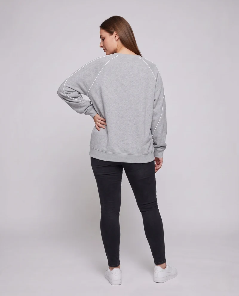 Unisex Oversize-Sweatshirt mit reflektierenden Nahtdetails