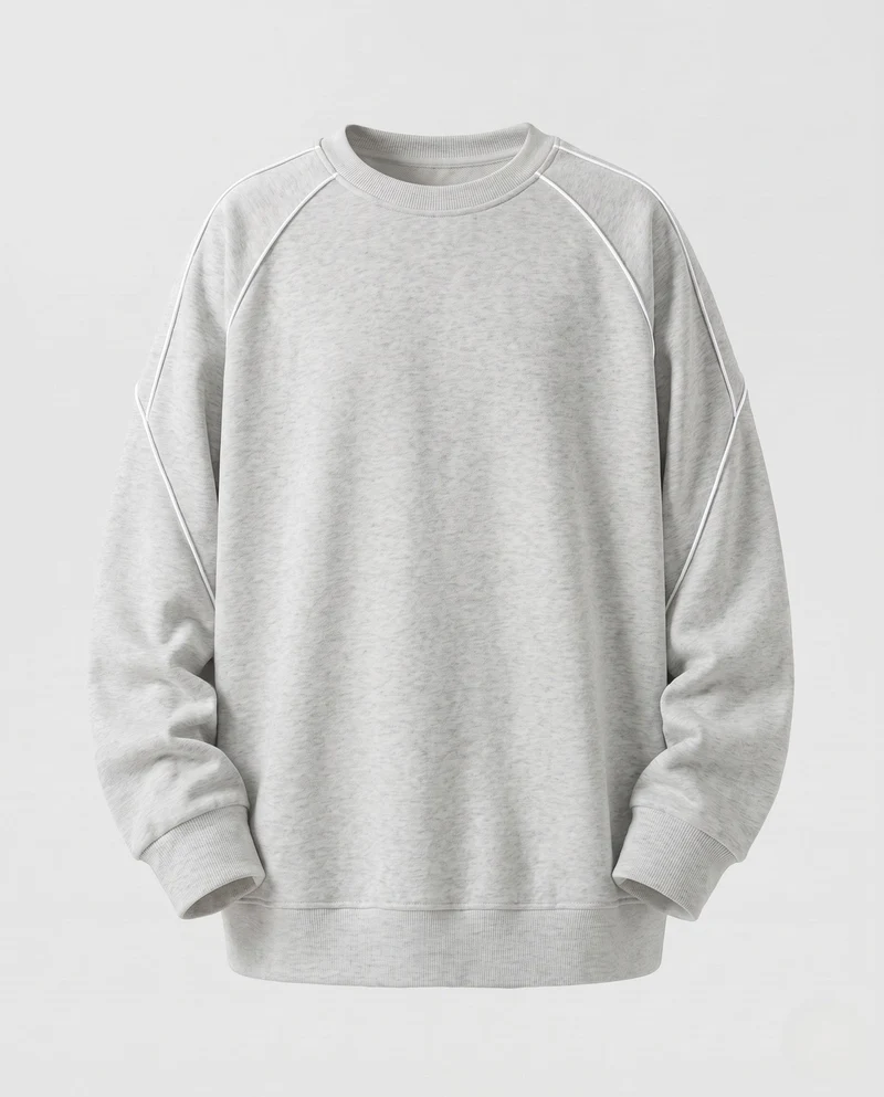 Unisex Oversize-Sweatshirt mit reflektierenden Nahtdetails