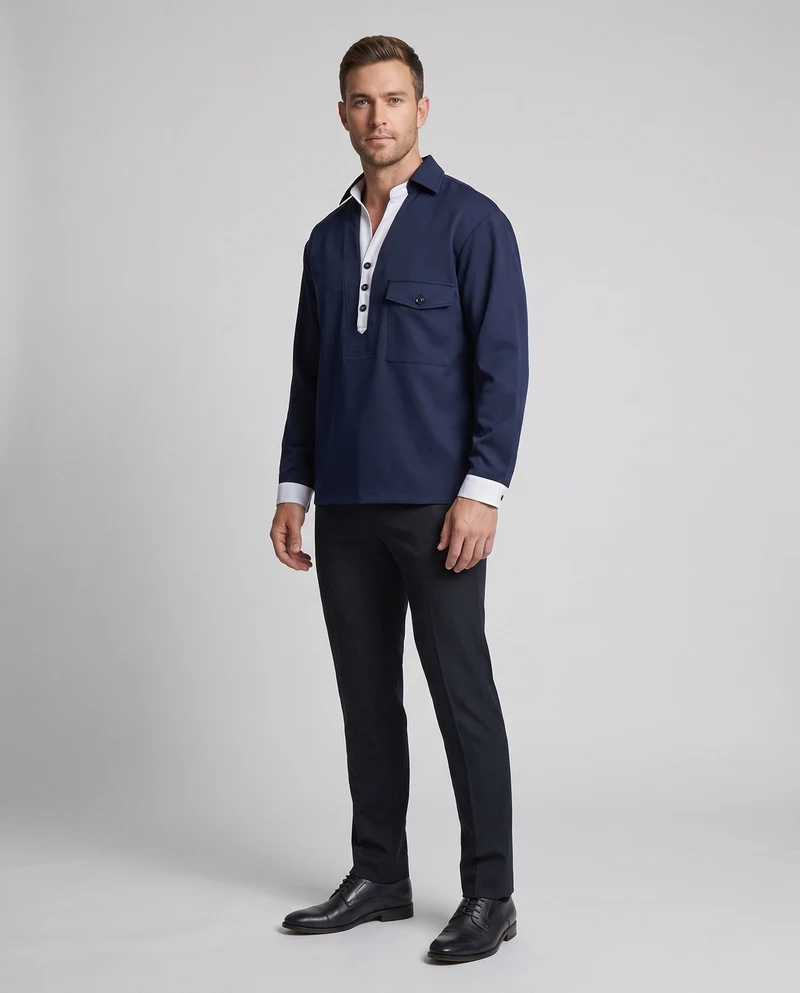 Elegante und bequeme Herrenbluse Nord Taschen