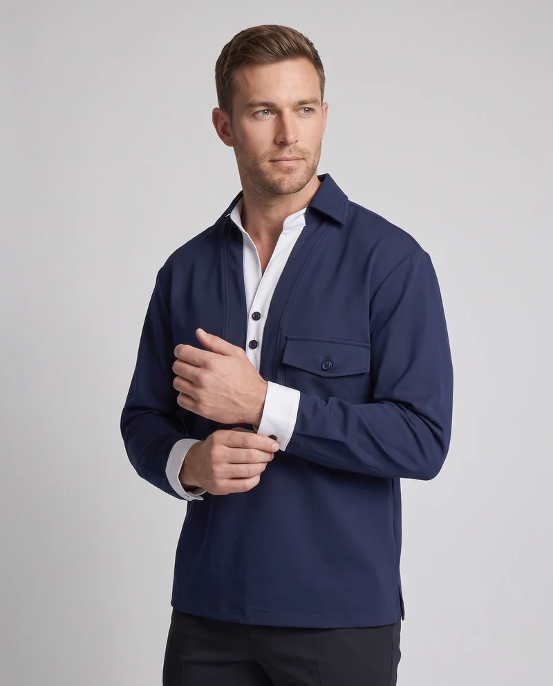 Elegante und bequeme Herrenbluse Nord Taschen