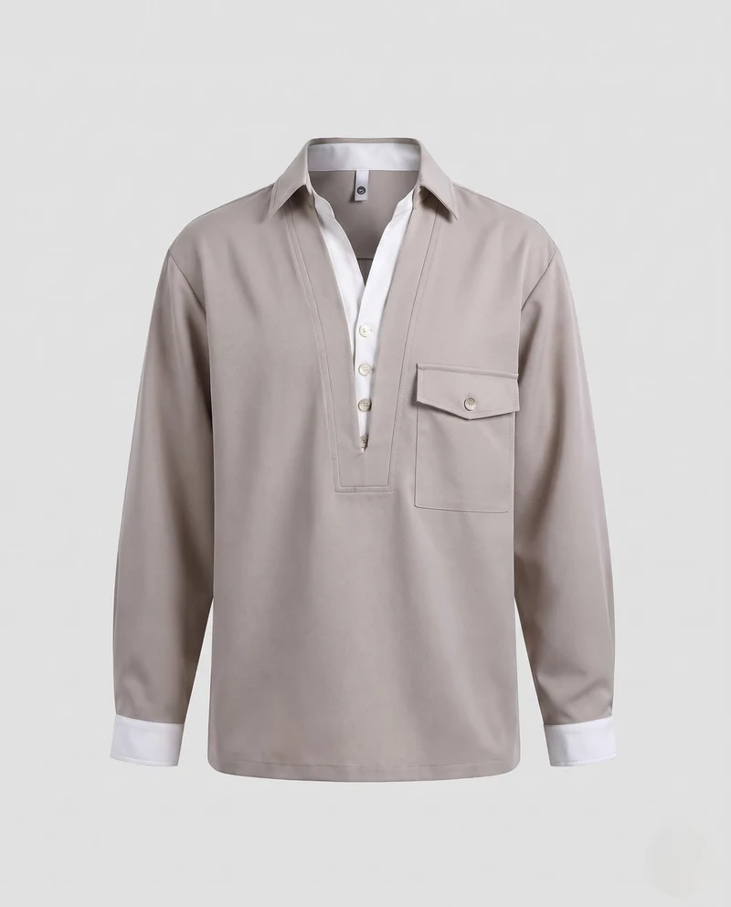 Elegante und bequeme Herrenbluse Nord Taschen