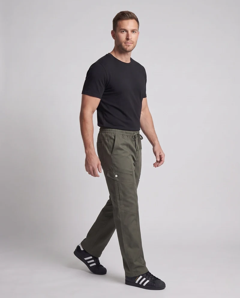 Herren Freizeit Cargo Hose Nord Taschen