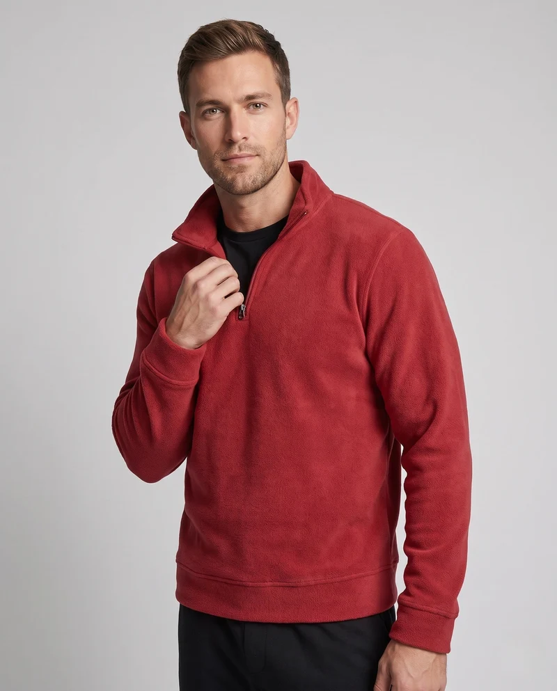 Herren Hochwertiger Fleece Pullover Nord Taschen