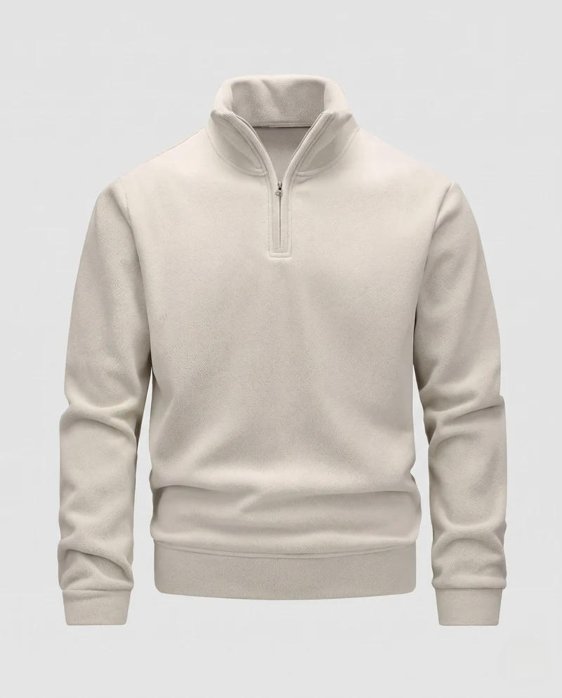 Herren Hochwertiger Fleece Pullover Nord Taschen