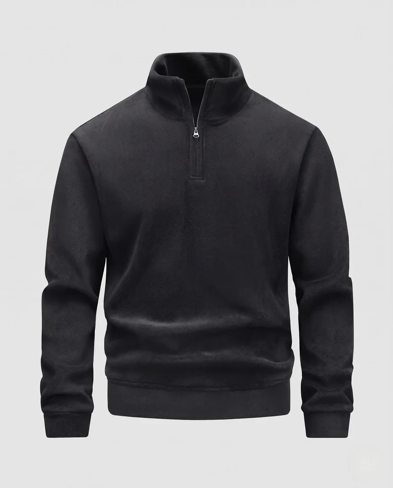 Herren Hochwertiger Fleece Pullover Nord Taschen