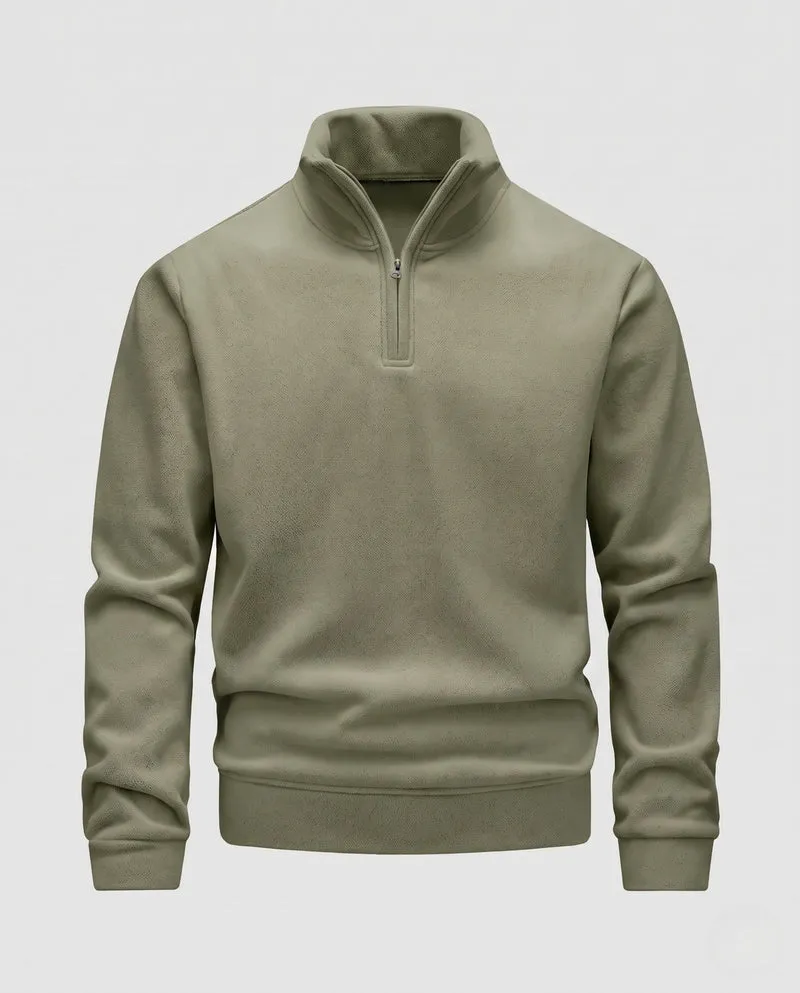 Herren Hochwertiger Fleece Pullover Nord Taschen