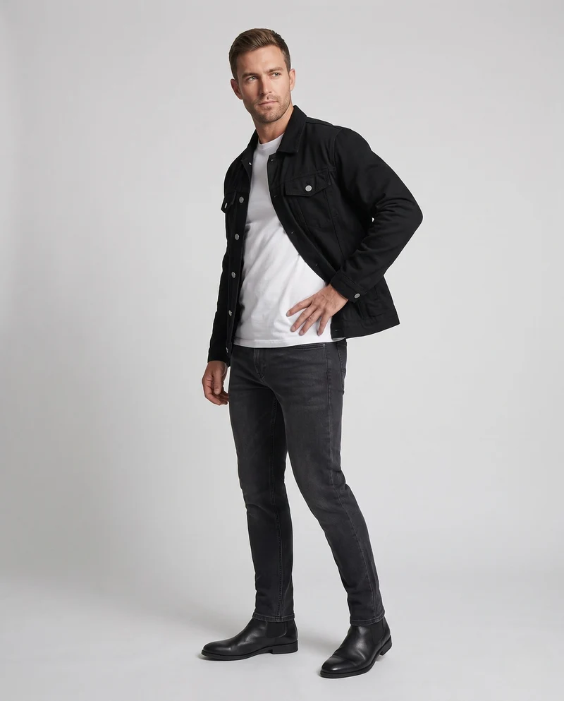 Herren Jeansjacke im urbanen Stil Nord Taschen