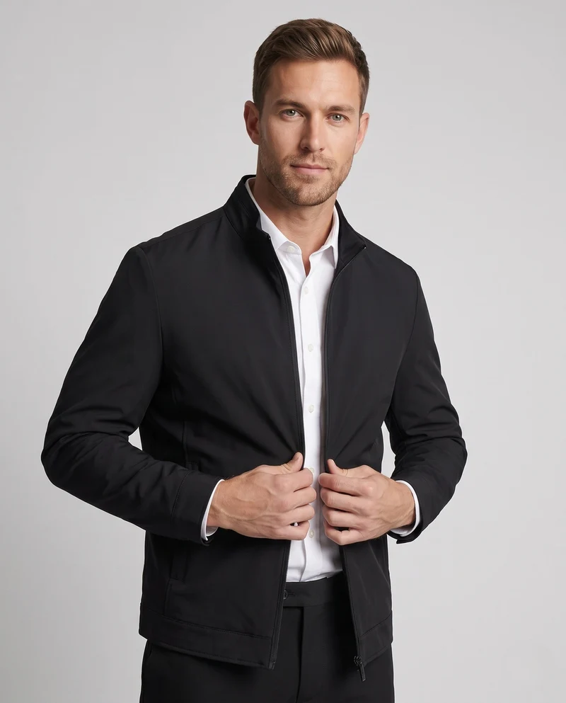 Herren Leichte Übergangsjacke mit hohem Kragen Nord Taschen