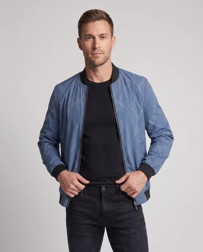 Herren Leichte Übergangsjacke mit Innenfutter Nord Taschen