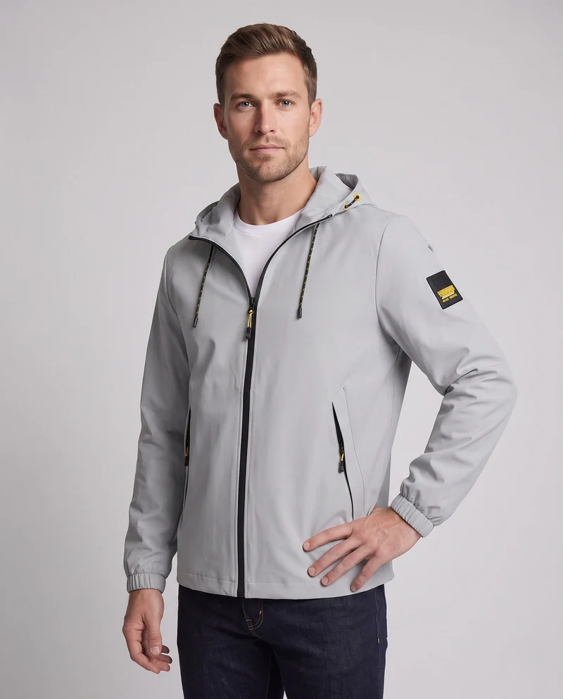 Herren Leichte Übergangsjacke mit verstellbarer Kapuze Nord Taschen