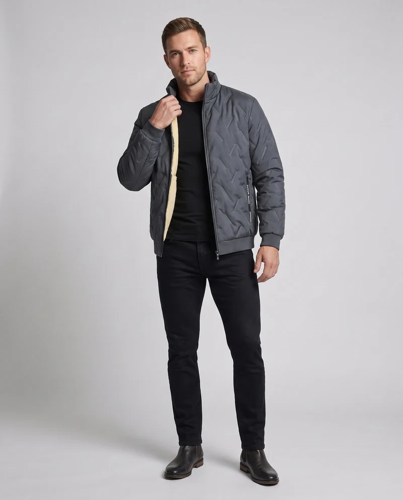 Herren Leichte und wärmespeichernde Steppjacke Nord Taschen