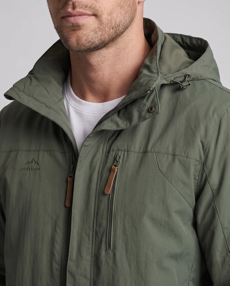 Herren Leichte, wasserabweisende Outdoor-Jacke Nord Taschen