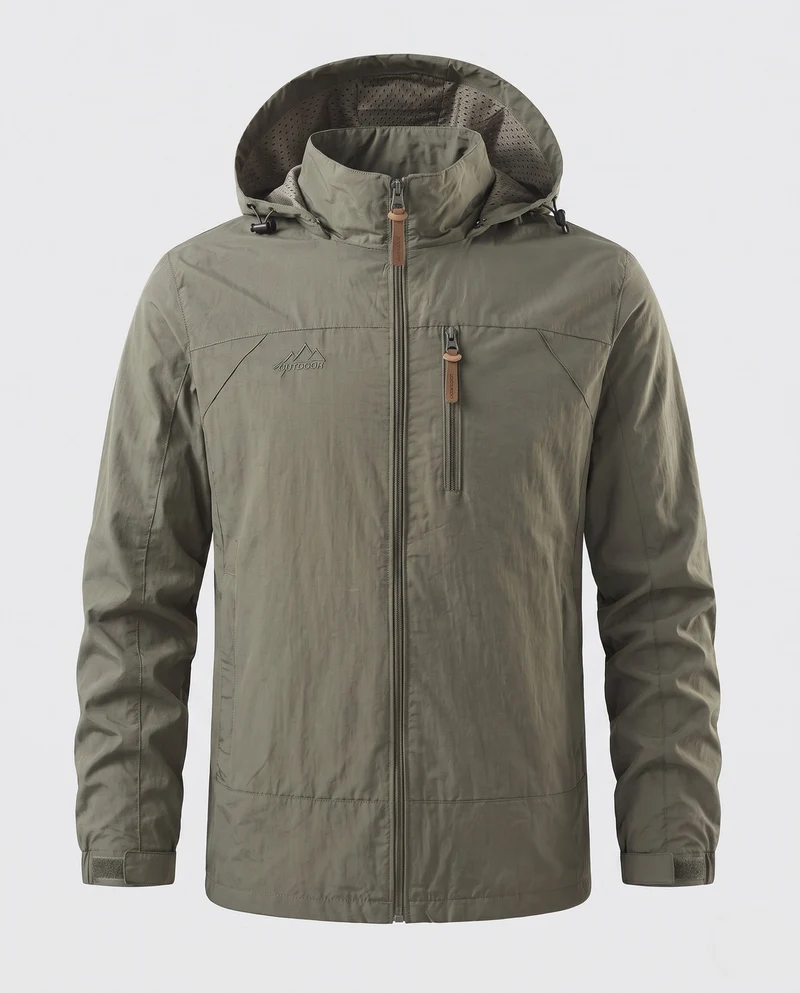 Herren Leichte, wasserabweisende Outdoor-Jacke Nord Taschen