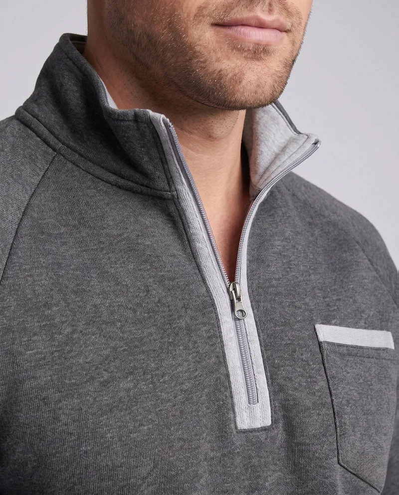 Herren Athleisure Loungewear Set mit halbem Reißverschluss Stehkragen, Brusttasche und Jogginghosen mit Kordelzug Nord Taschen