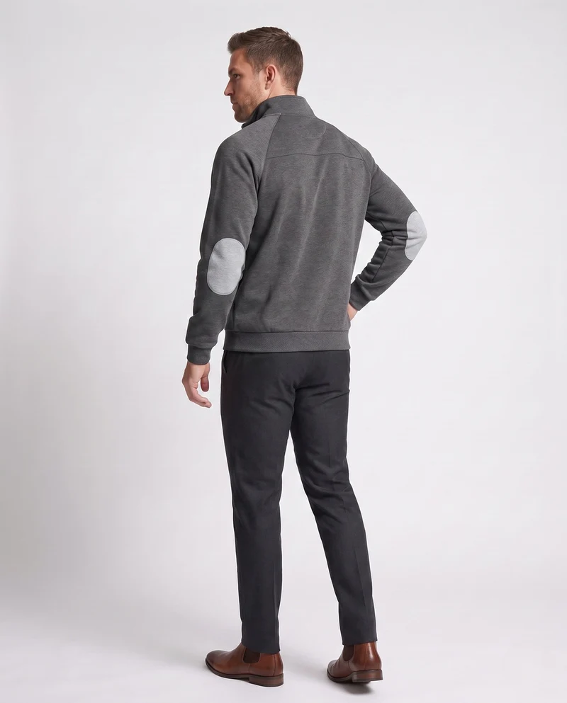 Herren Athleisure Loungewear Set mit halbem Reißverschluss Stehkragen, Brusttasche und Jogginghosen mit Kordelzug Nord Taschen