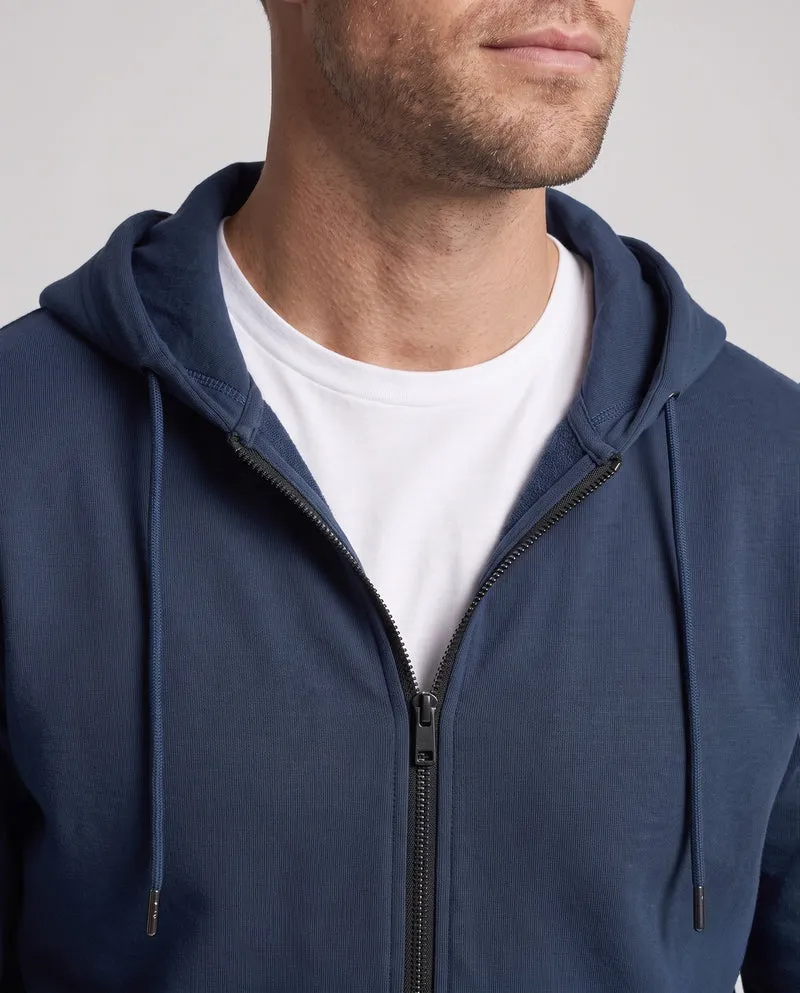 Herren Zip Hoodie in entspannter Oversize-Passform mit durchgehendem Reißverschluss und Reißverschlusstaschen Nord Taschen