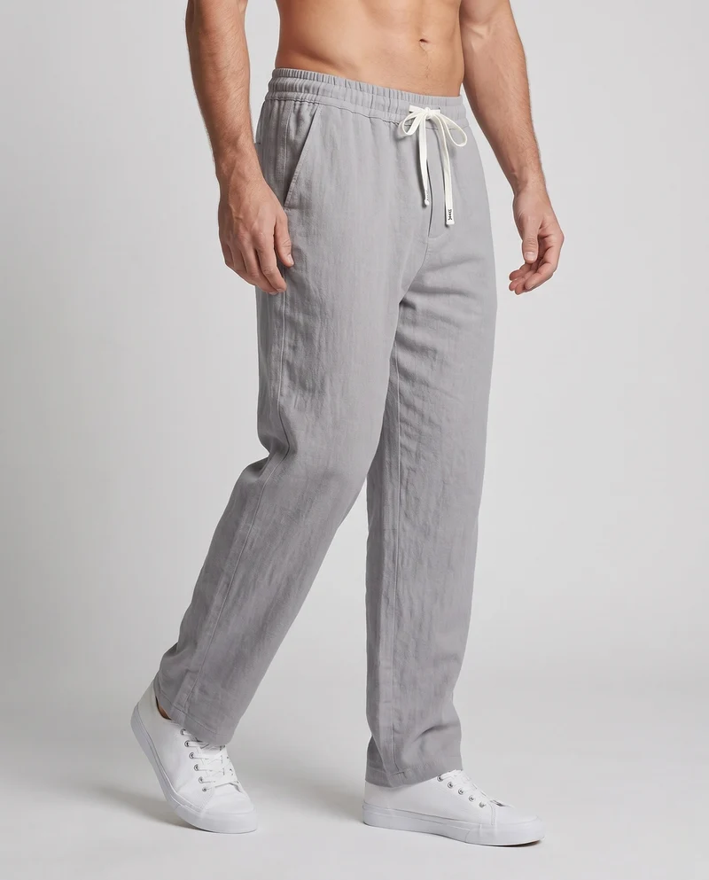 Herren Wide Chino-Hosen im Relaxed Fit mit Saum und Falten Nord Taschen