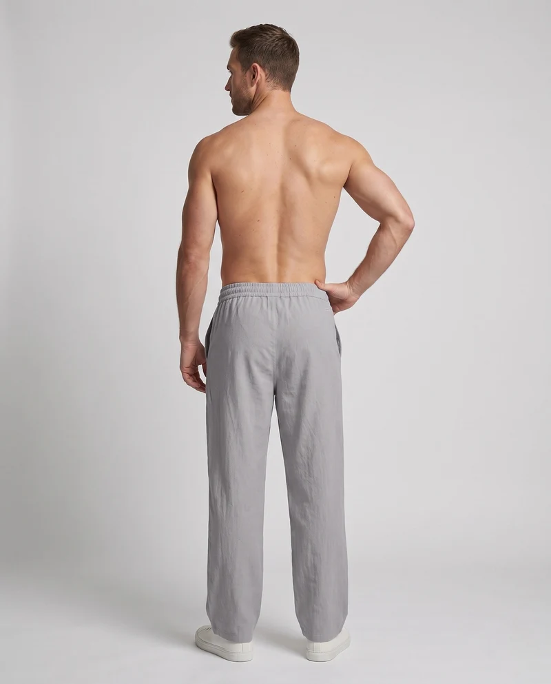 Herren Wide Chino-Hosen im Relaxed Fit mit Saum und Falten Nord Taschen