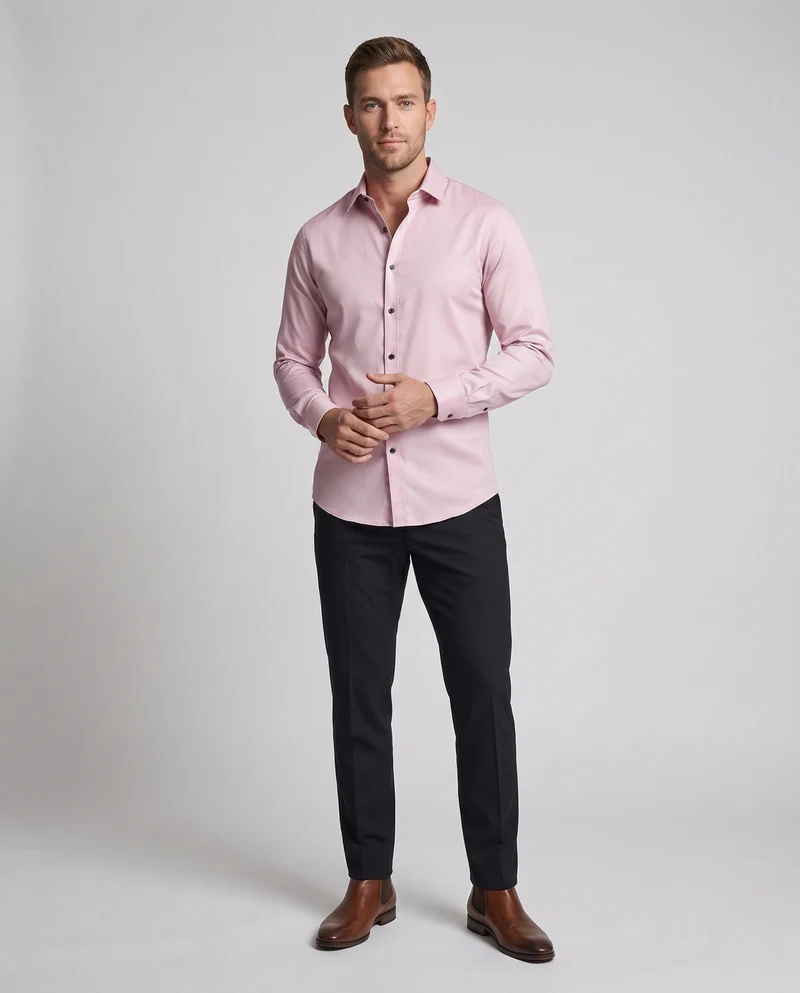 Hemd für Herren mit taillierter Passform, Cutaway-Kragen und elastischem Stretch Nord Taschen