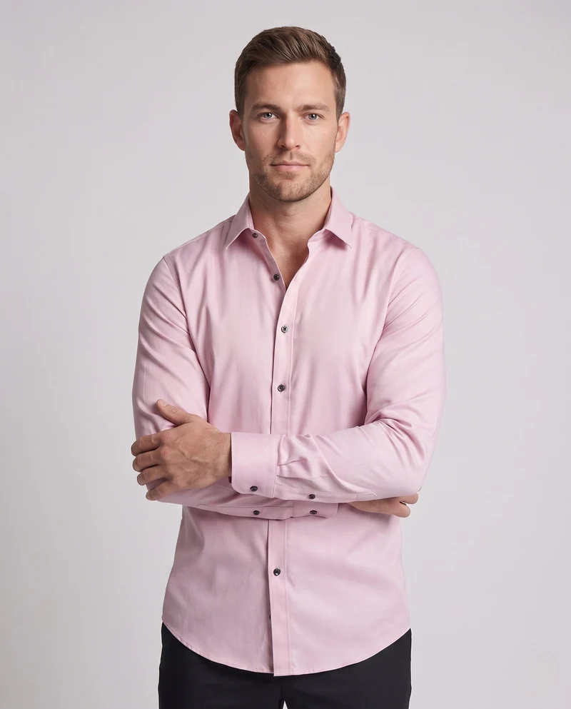 Hemd für Herren mit taillierter Passform, Cutaway-Kragen und elastischem Stretch Nord Taschen
