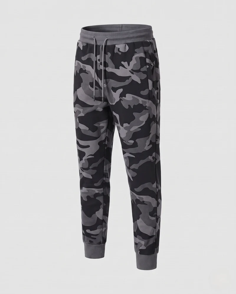 Herren Bequeme Camouflage Jogginghose Nord Taschen