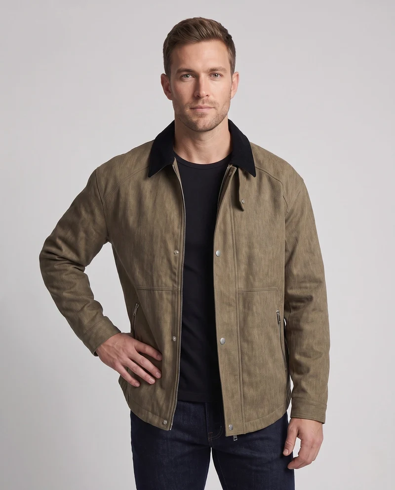 Herren Bequeme Jacke mit strukturiertem Finish Nord Taschen