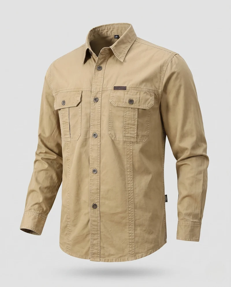 Herren lässiges Utility-Hemd Nord Taschen