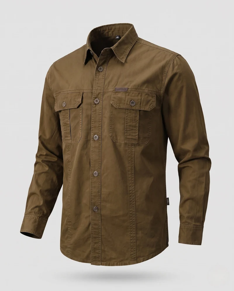 Herren lässiges Utility-Hemd Nord Taschen
