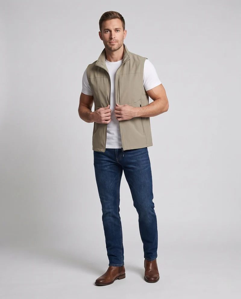 Herren Leichte und Atmungsaktive Outdoor-Weste Nord Taschen
