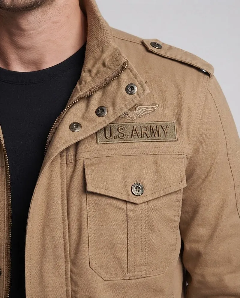 Herren Militärisch inspirierte Utility-Jacke Nord Taschen