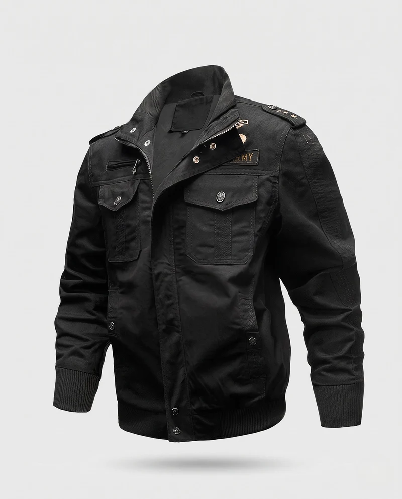 Herren Militärisch inspirierte Utility-Jacke Nord Taschen