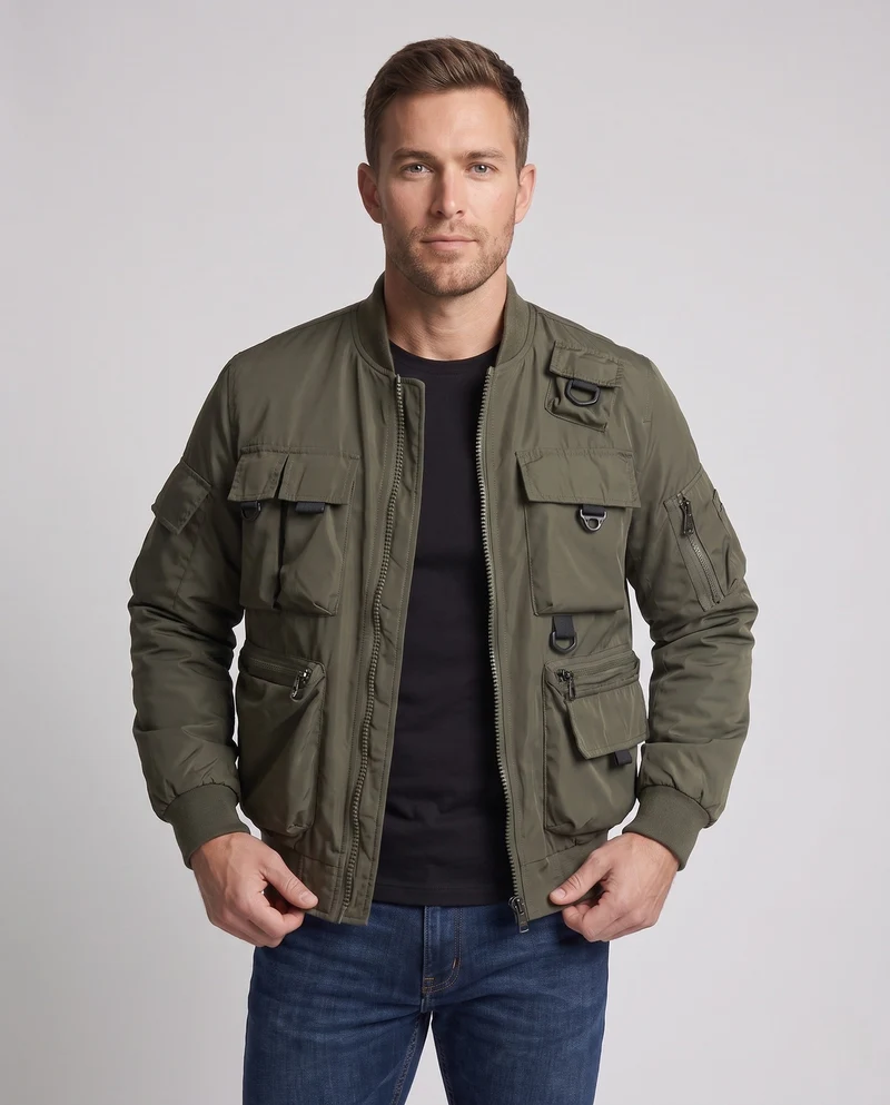 Herren Militärische Multifunktionsjacke Nord Taschen
