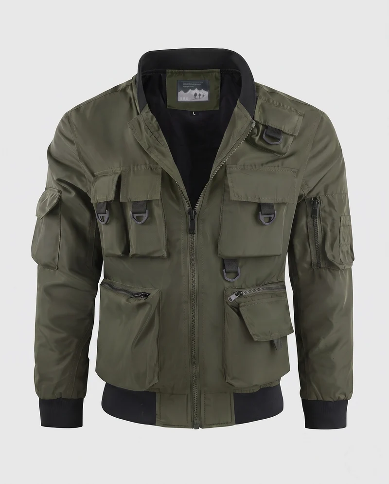 Herren Militärische Multifunktionsjacke Nord Taschen