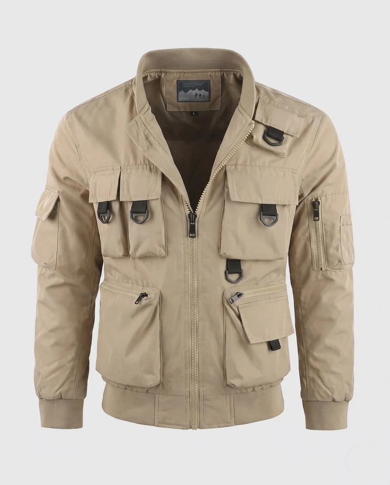 Herren Militärische Multifunktionsjacke Nord Taschen