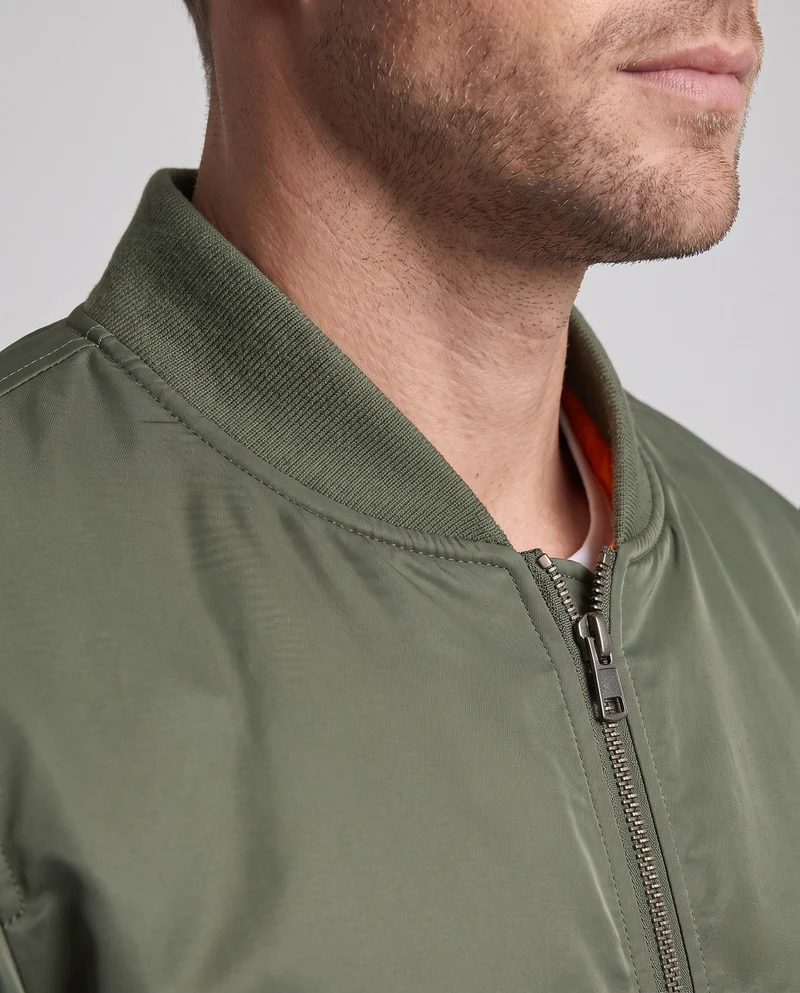 Herren Modische Bomberjacke mit hochabschließendem Kragen Nord Taschen