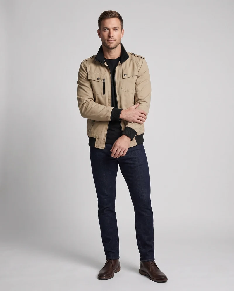 Herren modische Jacke Nord Taschen