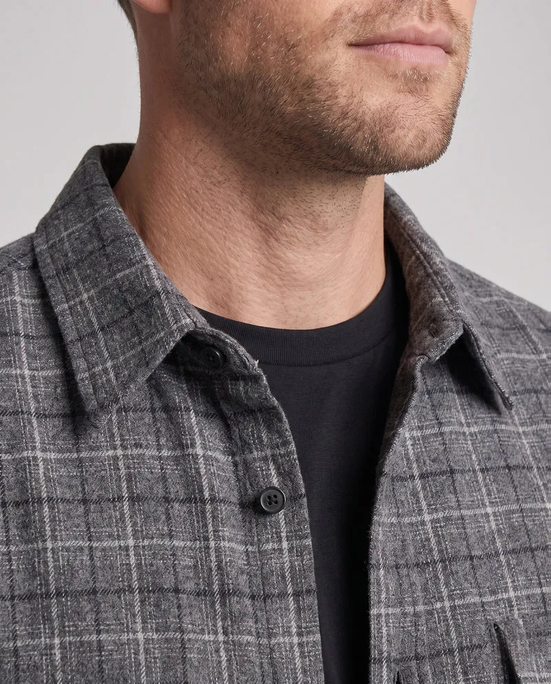 Herren Kontrollierte Bluse Shirt Nord Taschen