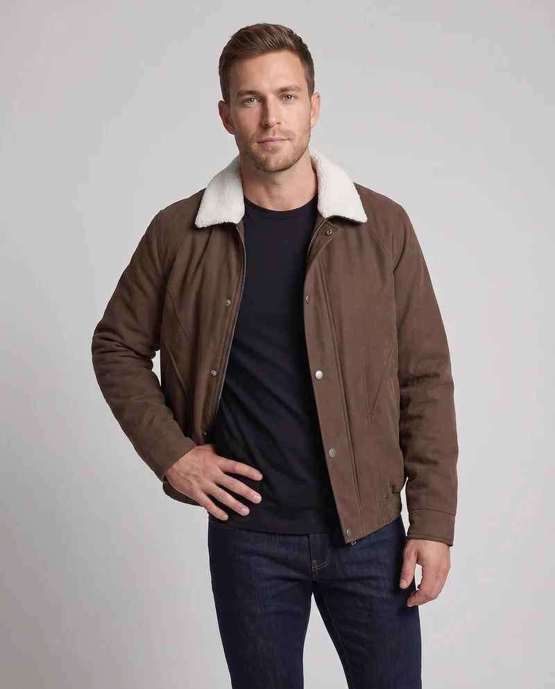 Herren Kunstleder Übergangsjacke Nord Taschen