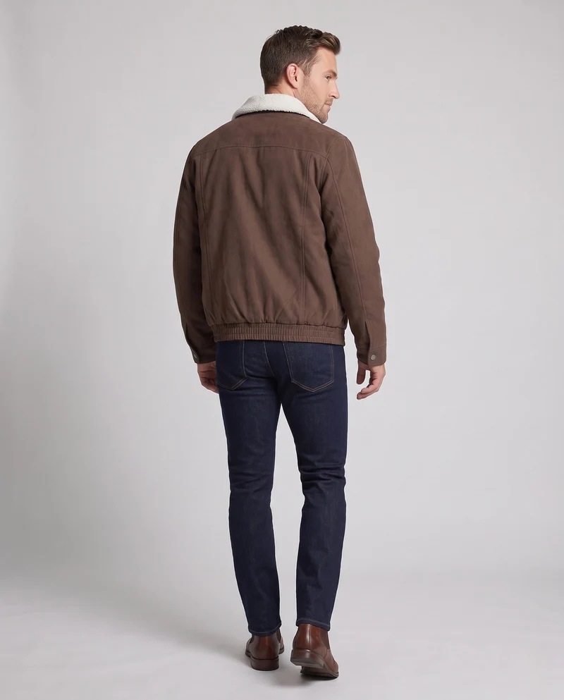 Herren Kunstleder Übergangsjacke Nord Taschen