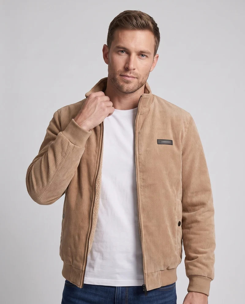 Herren Kuschelige Cordjacke Nord Taschen