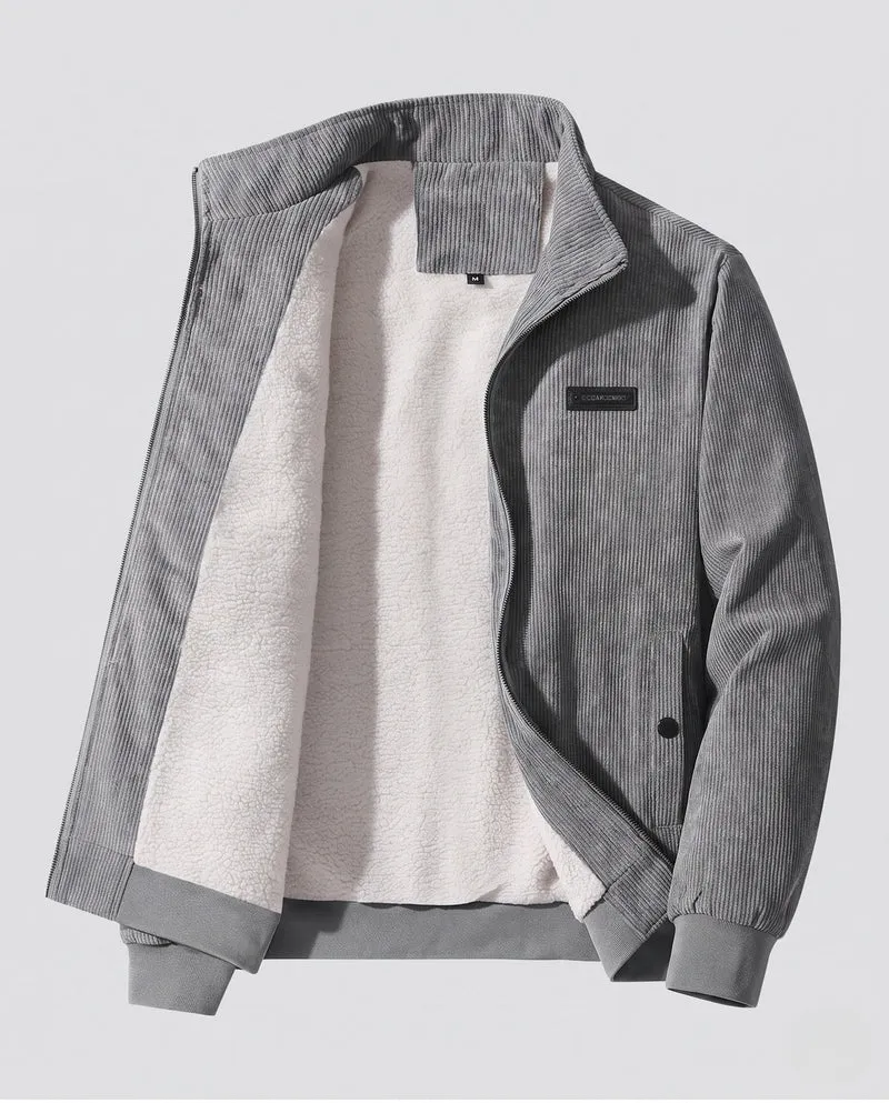 Herren Kuschelige Cordjacke Nord Taschen