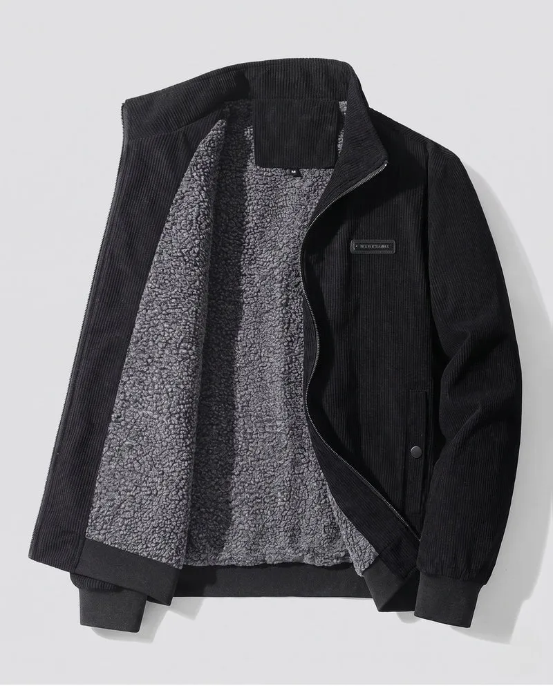 Herren Kuschelige Cordjacke Nord Taschen