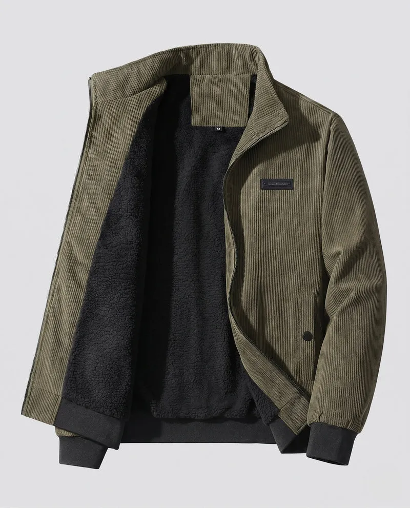 Herren Kuschelige Cordjacke Nord Taschen