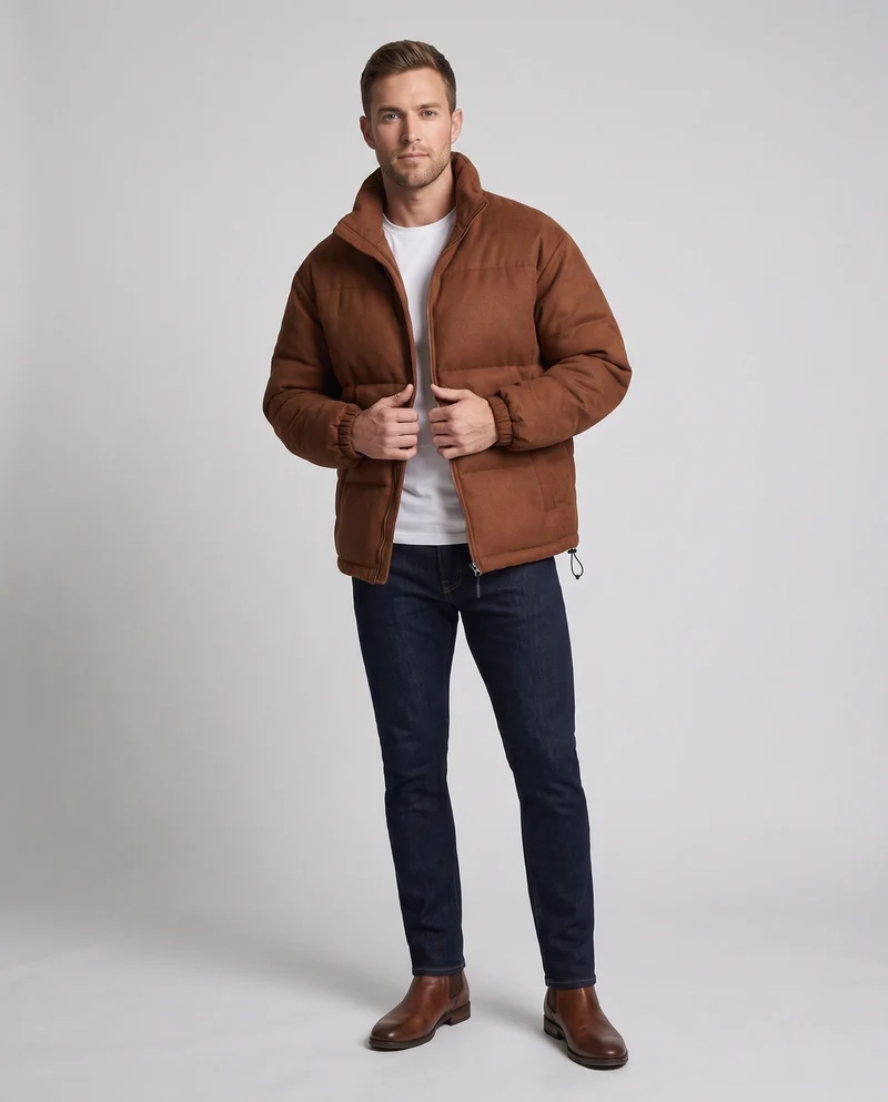 Herren Langärmlige Steppjacke Nord Taschen