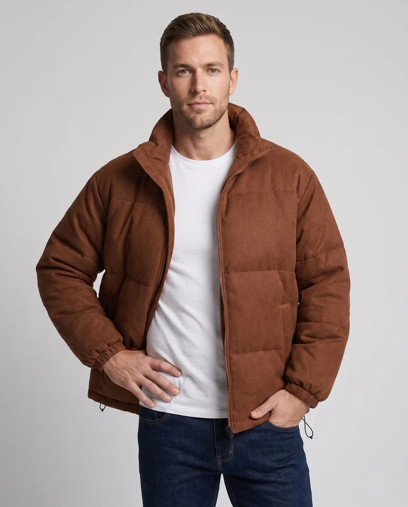 Herren Langärmlige Steppjacke Nord Taschen